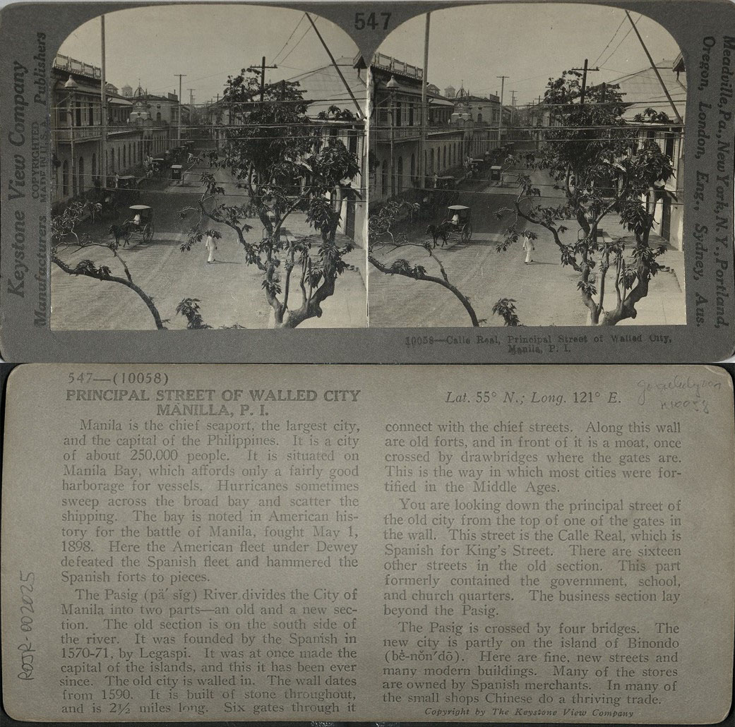 Calle Real, Principal Street of Walled City, Manila, P. I.